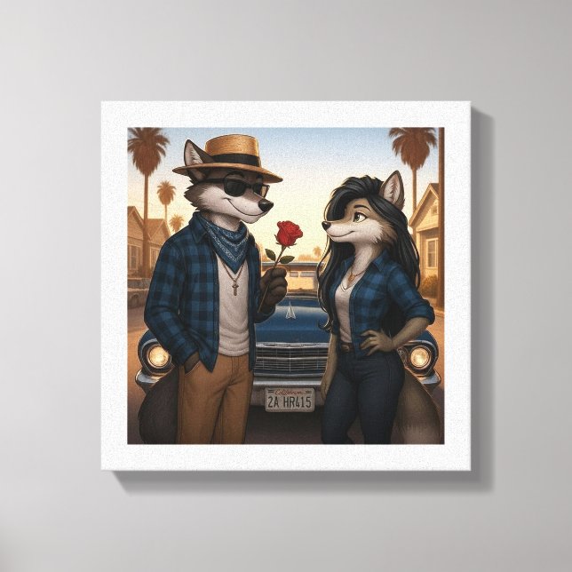 Vato Lobo "Alla hjärtans dag"  Canvastryck (Framsida)