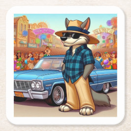 Vato Lobo "New Year" Underlägg Papper Kvadrat