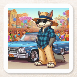 Vato Lobo "New Year" Underlägg Papper Kvadrat