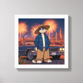 Vato Lobo På 4 juli Canvastryck