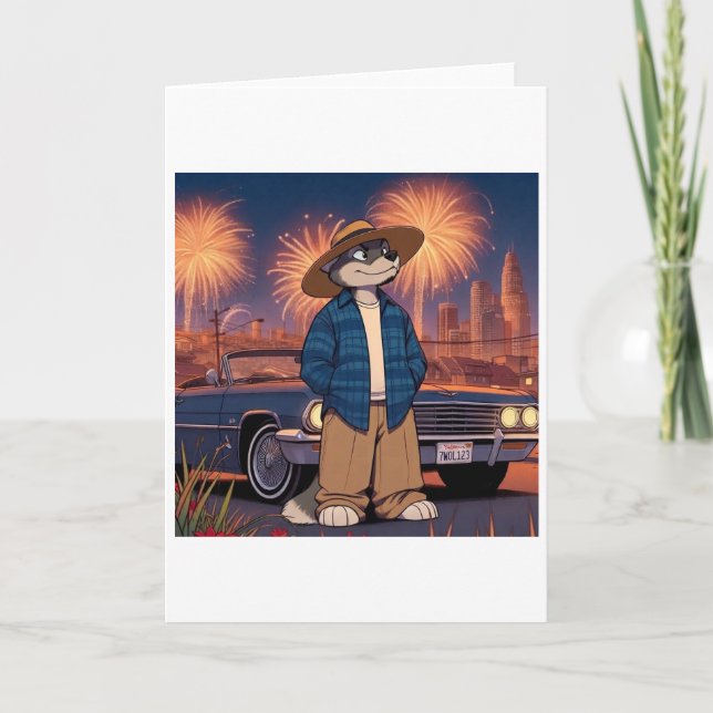 Vato Lobo på 4 juli  Helgkort (Framsida)