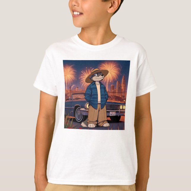 Vato Lobo På 4 juli    T Shirt (Framsida)