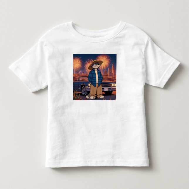 Vato Lobo På 4 juli    T Shirt (Framsida)