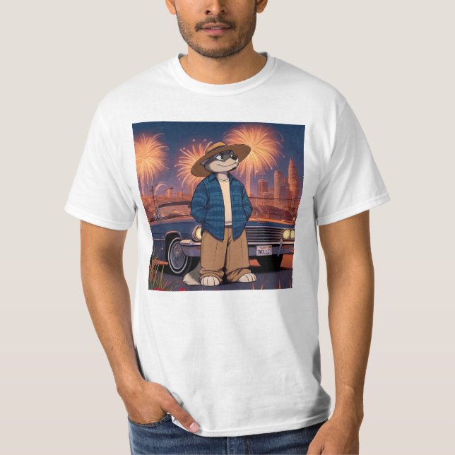 Vato Lobo På 4 juli T Shirt (Framsida)