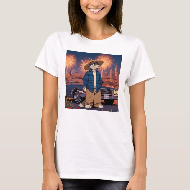 Vato Lobo På 4 juli    T Shirt (Framsida)