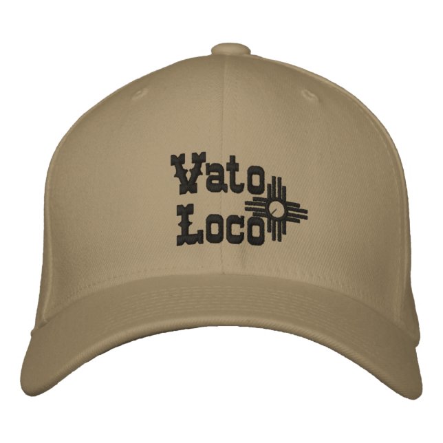 Vato Loco Zia Sol Baseball Cap Manar Hat Broderad Keps (Framsida)