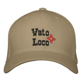 Vato Loco Zia Sol Baseball Cap Manar Hat New mexic Broderad Keps