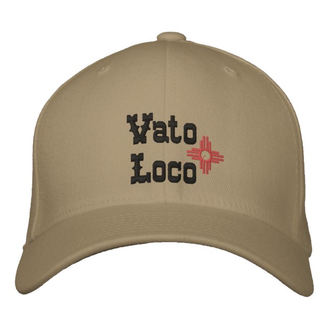 Vato Loco Zia Sol Baseball Cap Manarna Hat NAMN Broderad Keps (Framsida)