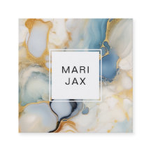 Vätska abstrakter med vit, guld och blå