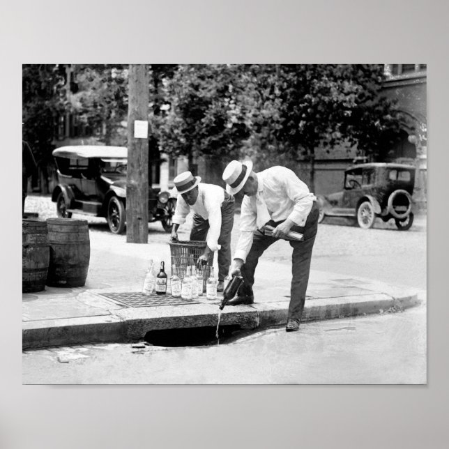 Vätska nedströms från 1921 - Förbud mot eran Poster (Framsidan)