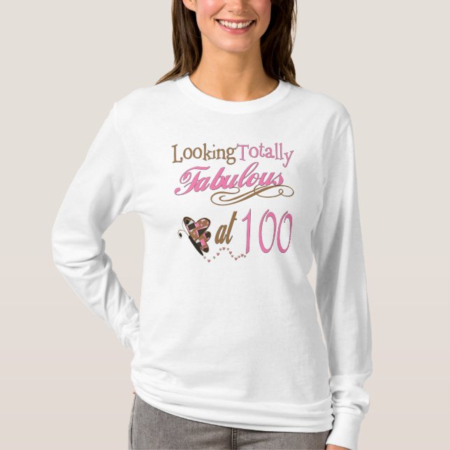 Vätska vid 100 års ålder t-shirt (Framsida)