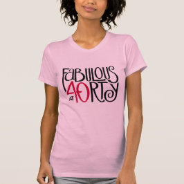 Vätska vid 40 röda t shirt