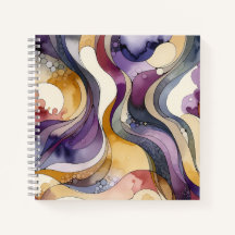 Vätskefärg i linjer lila och abstrakt med gyllene