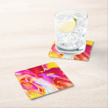 Vätskeflamma - Orange- och Gult-design