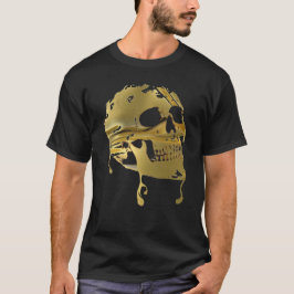 Vätskeguld- genomblöt skalle t shirt