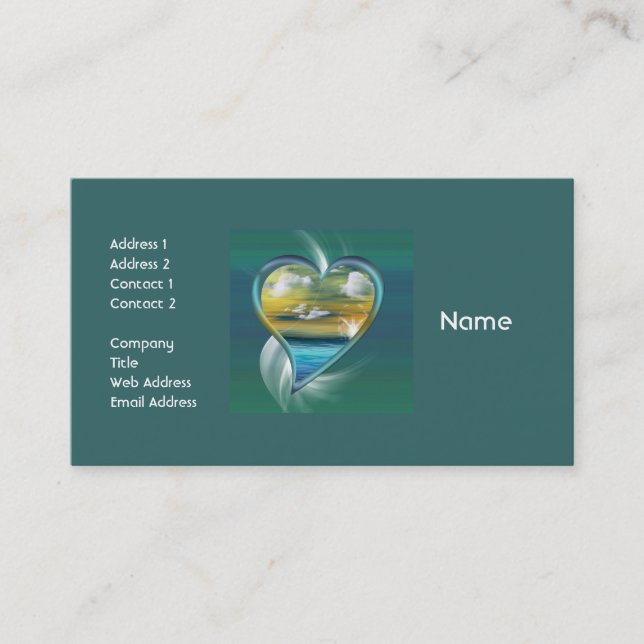 Vätskehjärta Visitkort (Framsida)