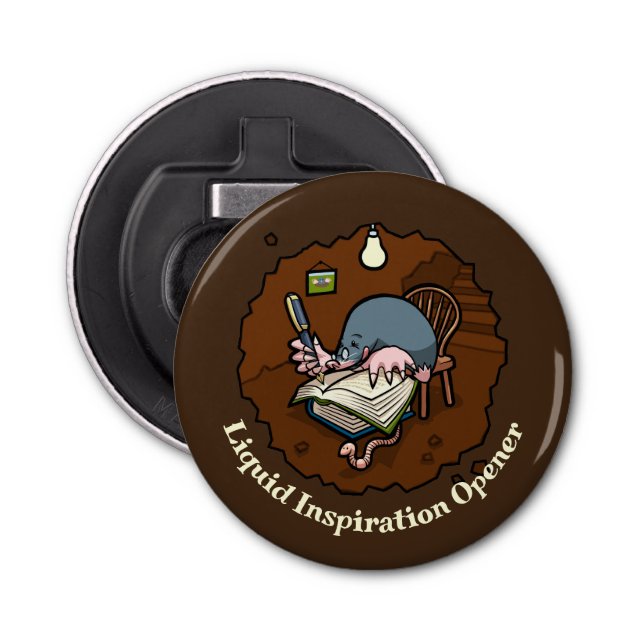 Vätskeinspirationsöppnare för Cute Mole för skrivp Flasköppnare (Framsidan)