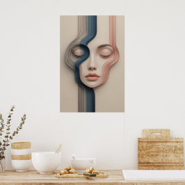 Vätskekod Poster Abstrakt Wall Art