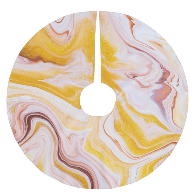 Vätskekonst: abstrakt struktur. julgransmatta borstad polyester (Framsidan)