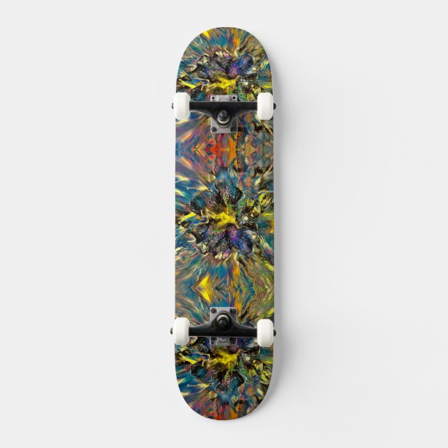 Vätskekonst/målning Mini Skateboard Bräda 18,5 Cm (Framsida)