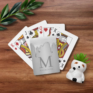 Vätskekromyrdroppar Metall Monogram Casinokort