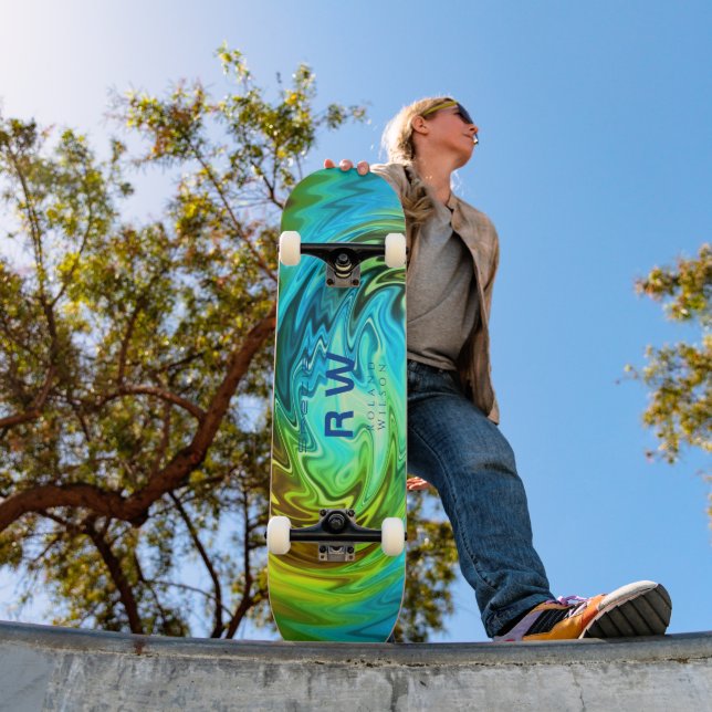 Vätskeredning Personlig Multifärgader Mini Skateboard Bräda 18,5 Cm (Utomhus 1)