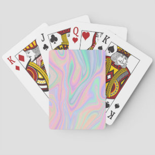 Vätskeregnbågsskimrande Unicornfärgdesign Casinokort