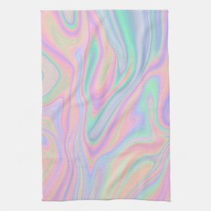 Vätskeregnbågsskimrande Unicornfärgdesign Kökshandduk
