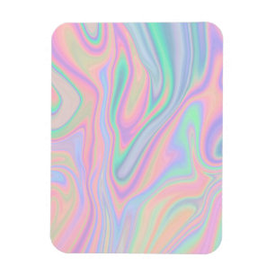 Vätskeregnbågsskimrande Unicornfärgdesign Magnet