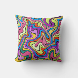 Vätskerimärkta färgeffekter Dekorativ nedtryckning Kudde