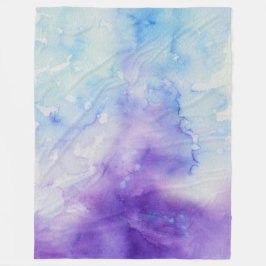 Vätskestänk för för färgvattenfärgblått & lilor fleecefilt