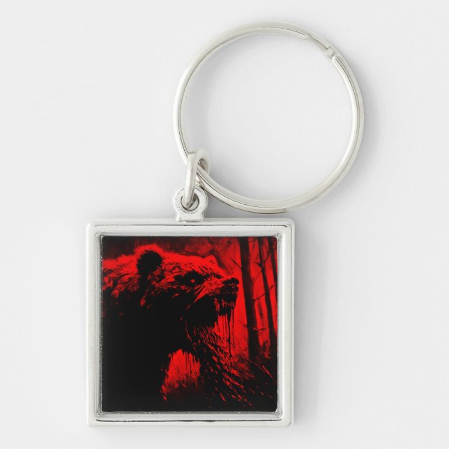 VÄTSKT GUTEXPULSION | Premium Keychain Fyrkantig Silverfärgad Nyckelring (Framsidan)