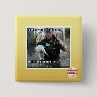 Vått katt och vapen knapp