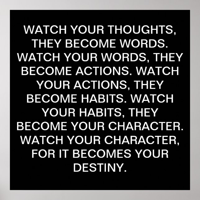 VATTA DIN TANKAR POSTER (Framsidan)