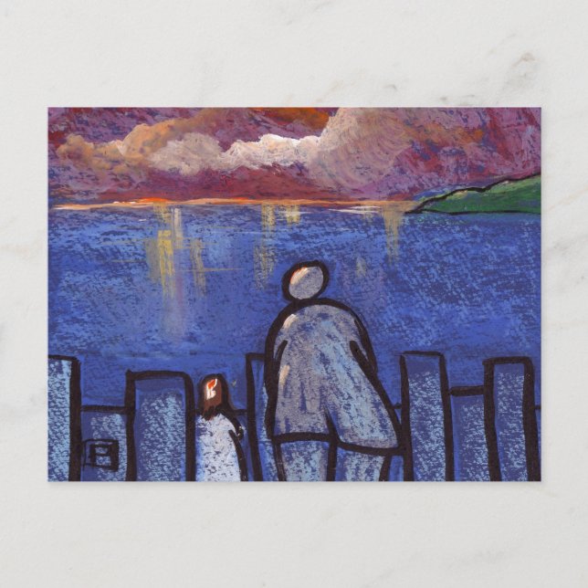 VATTA SUNSET MED GRANDAD VYKORT (Framsida)