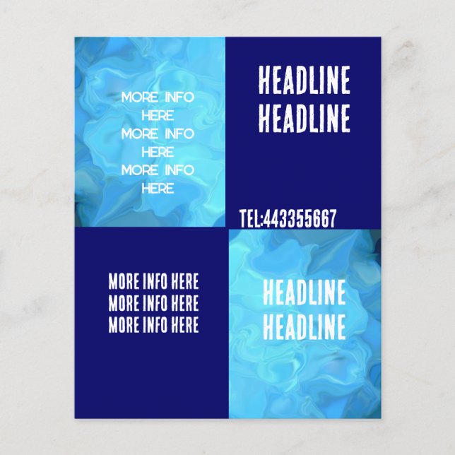 vatten abstraktion flygblad (Framsidan)