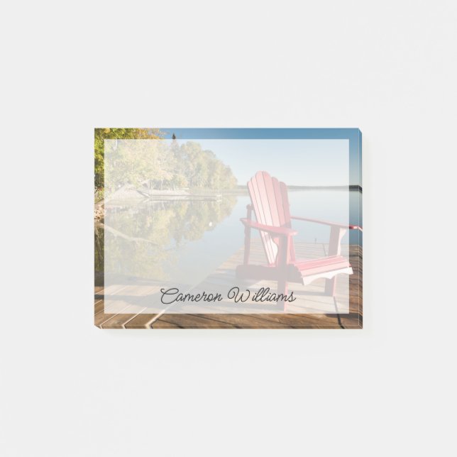 Vatten | Adirondack Ordförande i Sjö Post-it Block (Framsida)