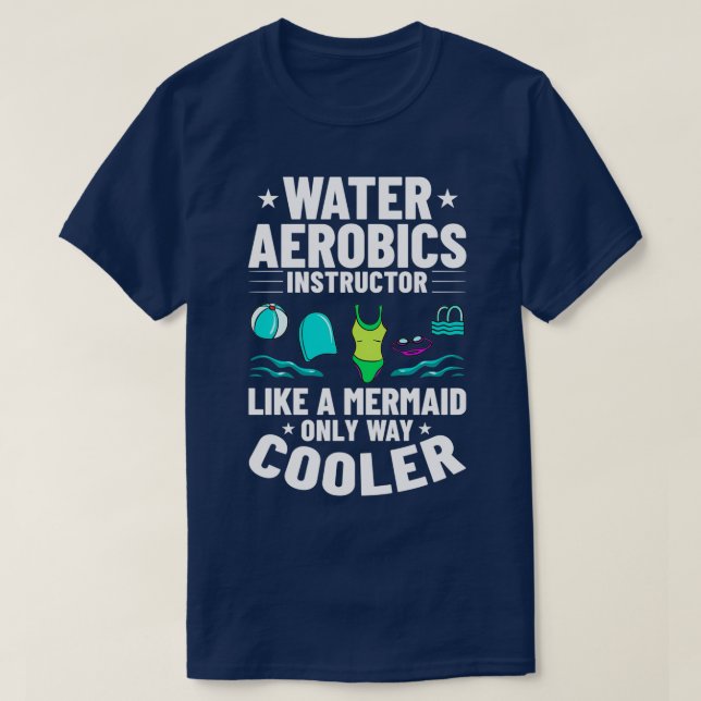 Vatten Aeroba Aqua Fitness Workout 12 T Shirt (Design framsida)