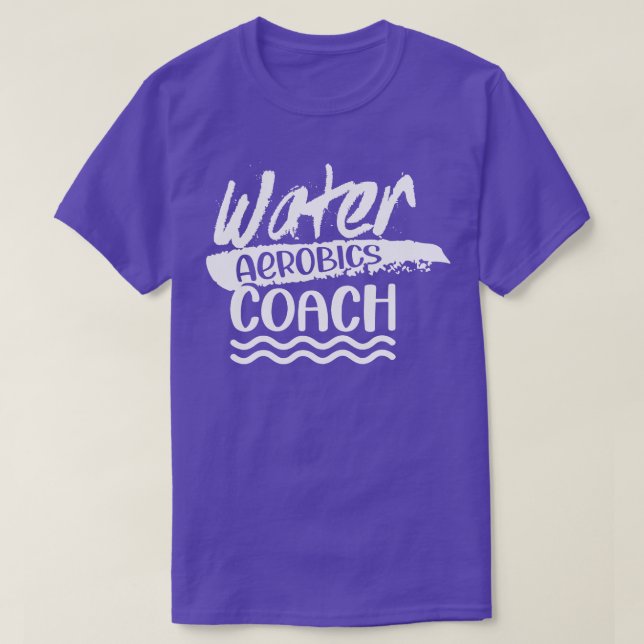 Vatten Aerobics Coach Instructor Aqua Hobby T Shirt (Design framsida)