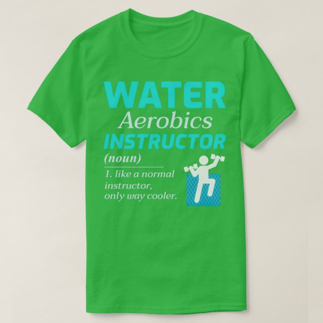 Vatten Aerobics Instructor Aquatic fitness Trainer T Shirt (Design framsida)