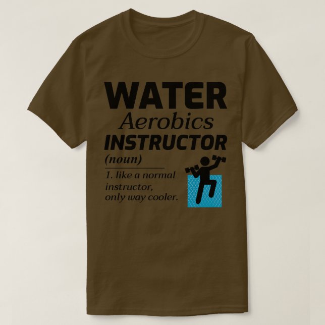 Vatten Aerobics Instructor Aquatic fitness Trainer T Shirt (Design framsida)