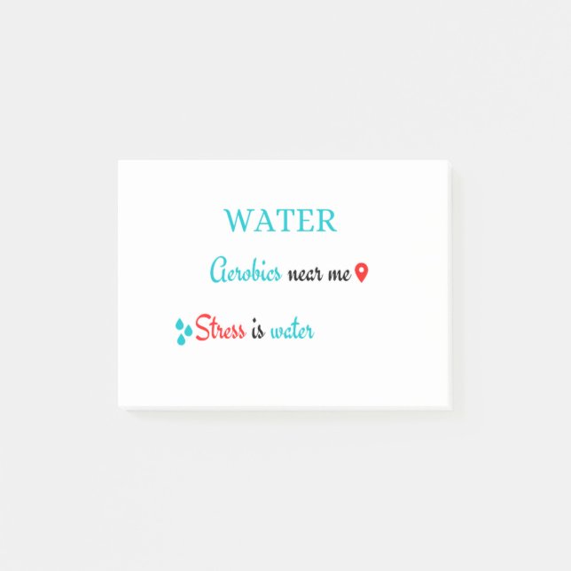 Vatten Aerobik nära mig Post-it Block (Framsida)