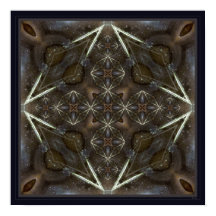 Vatten agate gemstone fractal art poster