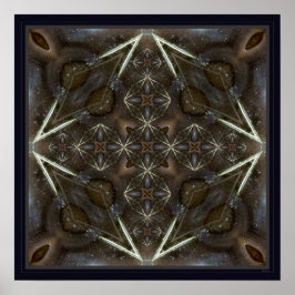 Vatten agate gemstone fractal art poster