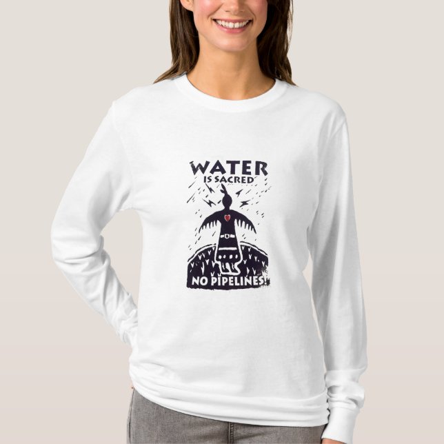 Vatten är den sakrala utslagsplatsen tee shirt (Framsida)