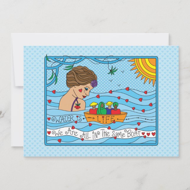 Vatten är Life_Flat Card 7" x 5" (Framsida)