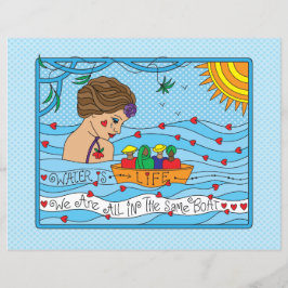 Vatten är Life_Flat Papper Lakan 11 tum x 8,5 tum