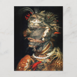 Vatten - Arcimboldos bisarra huvudprofil Vykort