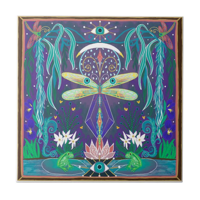 Vatten av Fortune Underlägg keramiskt prydnadsföre (Framsidan)