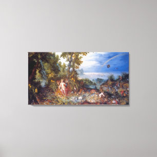 Vatten, av Jan Brueghel den äldre Canvastryck
